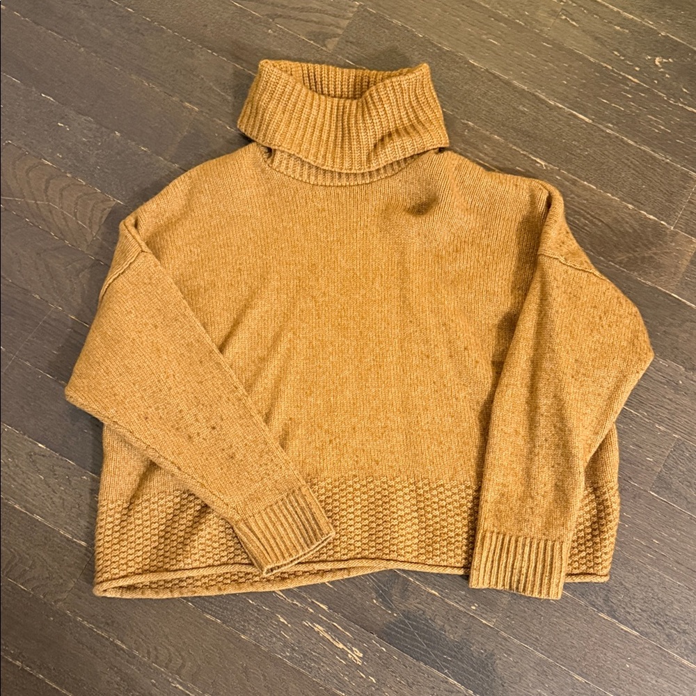 Madewell Tan Turtleneck Sweater